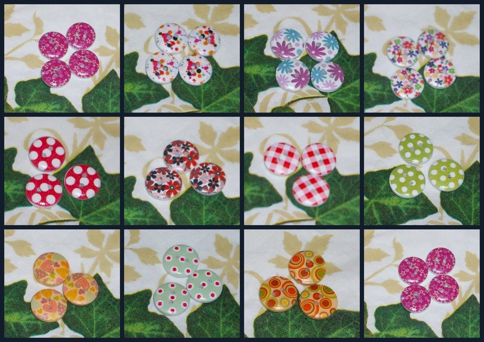**10 Wunderschöne Knöpfe**15mm**Design selbst wählen** - Bild 1 von 1