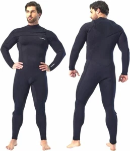 MWTA Wetsuit W/Chest Zip, GBS Seams, Premium Neoprene Stretchy Full Body (Black) - Picture 1 of 5