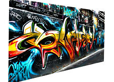  framed Canvas print graffiti street art painting wall decor  60cm x 50cm