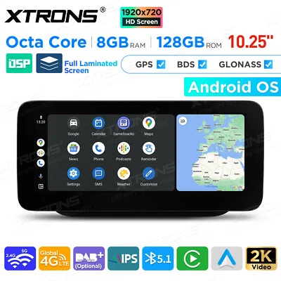 Android 14 128GB CarPlay Car GPS Stereo Sat Navi DSP 4G LTE WiFi For Benz B W246 - Image 1 of 4