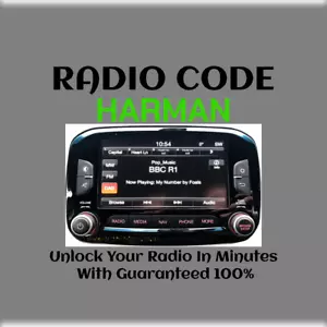 ANTI-THEFT HARMAN RADIO CODE SERIES UCONNECT 6.5 VP4 B STEREO PINCODE SERVICE - Picture 1 of 5