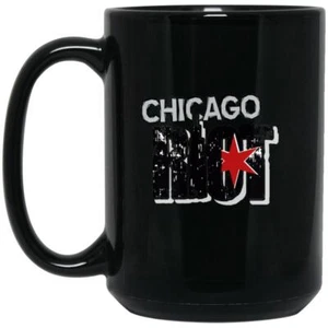 Chicago Riot Becher 15 Unzen Black Glossy Ceramic | MISL Soccer Team - Bild 1 von 1