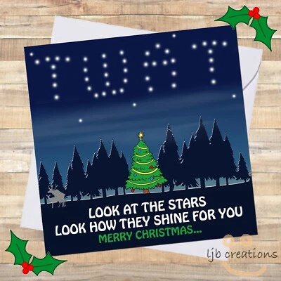 LJB CREATIONS Christmas Cards T**T Adult Funny Humour Rude Offensive Men Women Friend LOL XMAS