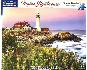 White Mountain Puzzles "Maine Lighthouse" Jigsaw Puzzle 1000 Pieces 24x30" New - Picture 1 of 11