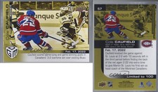 2021-22 Upper Deck Game Dated Moments Gold /100 Cole Caufield #57 Rookie RC