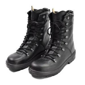 Original German army boots black leather field BDU combat BW military issue NEW - Picture 1 of 6