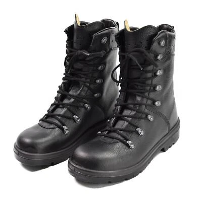 Original German army boots black leather field BDU combat BW military issue NEW - Image 1 of 4