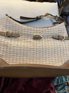 ETIENNE AIGNER STRAW HANDBAG - Picture 1 of 9