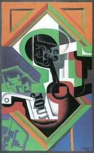 Whistle and fruit bowl of grapes by Juan Gris Giclee Reproduction on Canvas - Picture 1 of 1