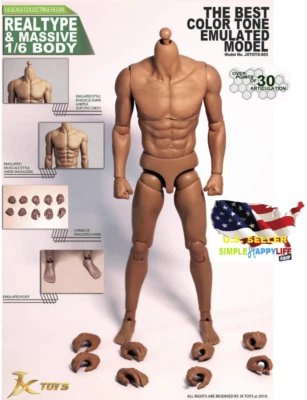 1/6 Male muscular body JXtoys S03 Emulated strong 12" Figure ZC hot toys ❶USA❶