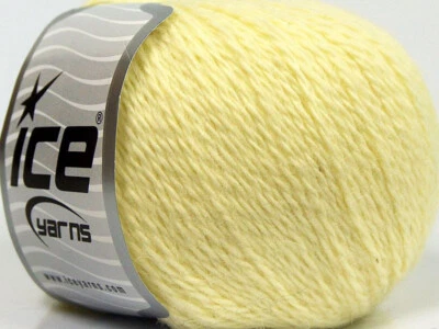 6-Skein Lot Angora Cashmere Yarn Fine 6x50g/200m Light Yellow - Image 1 of 4