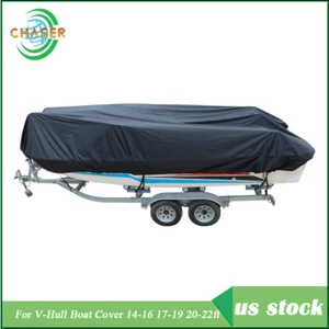 Trailerable Fishing Ski Bass For V-Hull Runabouts 17-19/20-22FT Boat Cover New - Picture 1 of 14