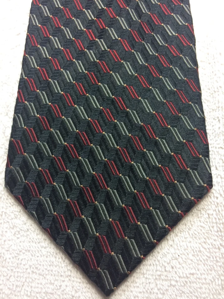 ROBERTO VILLINI CORBATA HOMBRE NEGRA CON ROJO Y GRIS 4 X 58  Foto 1 de 4