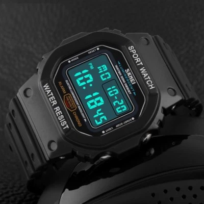 SKMEI Montre-bracelet imperméable quartz de date Digital LED de mode pour les hommes