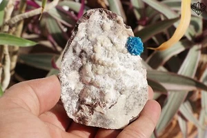 Muestra en bruto de cristal de cavansita de 186 gm con minerales de heulandita - Imagen 1 de 6