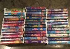 Disney Black Diamond Masterpiece Vhs Lot 38 Sealed Beauty And The Beast Aladdin 