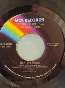 NEIL DIAMOND 7" 45 RPM - "Cherry Cherry" & "Morningside" VG+ condition  on MCA - Picture 1 of 2