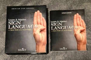 Learn & Master Sign Language / Webb & Bridges 2014 - 25 DVDS + Lesson Book - Foto 1 di 7