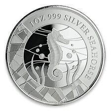 Silbermünze 1 oz Silber 999 Samoa 2018 Seepferdchen Seahorse   ST / BU