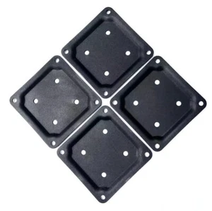 4" X 4" Wood Post Plate Connector, Powder-Coated Decking Post Base, Wood Fence P - Picture 1 of 3
