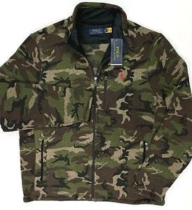 Polo Ralph Lauren Camuflaje Vellón Cremallera Completa Ejército Chaqueta Táctica Sudadera Para Hombres - Imagen 1 de 6