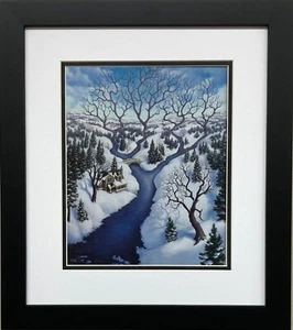 Rob Gonsalves " Tributaries " Newly Custom Framed Art Print Magic Realism - Picture 1 of 3