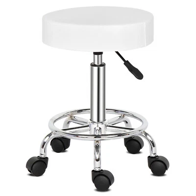 Round Stool Ha Ha Feet Rotation Bar Stool White - Image 1 of 4