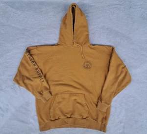 Brixton Hoodie Herren Large Pullover Langarm Senfgelb Logo Sweatshirt - Bild 1 von 12
