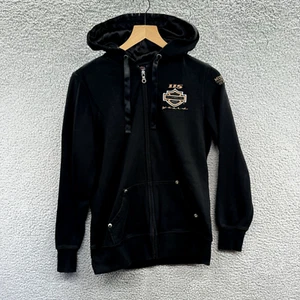 Harley Davidson Damen Sweatshirt Gr. Small Full Zip bestickt schwarz - Bild 1 von 9
