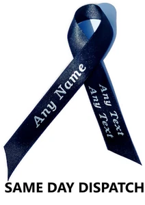 Personalised Memorial Funeral Sympathy Ribbon  - Picture 1 of 5