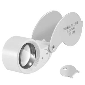 Joyeros Lente Vidrio Lupa 40X 25Mm Lupa de Ojo 2 Luces LED X2C94033 - Bild 1 von 7
