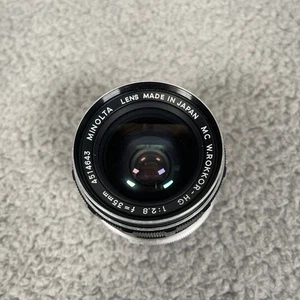 Vintage Minolta W.ROKKOR-HG 35mm F2.8 MF Wide Angle Lens MC Mount JAPAN w/ Case - Picture 1 of 9