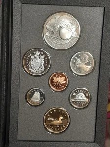 1996 Royal Canadian Mint 7-Coin Proof Set .925 Sterling Silver McIntosh Box COA - Picture 1 of 11