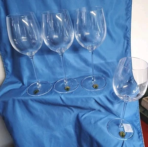Set Of 4 WATERFORD CRYSTAL ELEGANCE WINE GLASS 9 7/8" Large Glasses - Picture 1 of 4