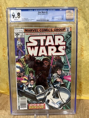 Star Wars #3 CGC 9.8 (1977) Part 3: A New Hope Movie Adaptation Marvel Comic - Image 1 of 4
