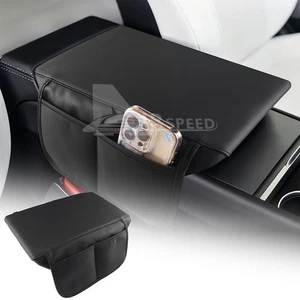 Cubierta de almacenamiento de caja de reposabrazos central para automóvil para Tesla Modelo 3 2024-2026 Y 2025-UP negra - Imagen 1 de 9
