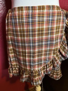 Girls Skirt Short by Rare Editions Beautiful Ruffle Checked Multicolor Sz 14 - Picture 1 of 5