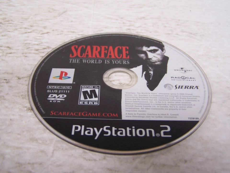 Scarface: The World Is Yours (Sony Playstation 2 PS2, 2006) Disc Only - Image 1 of 1