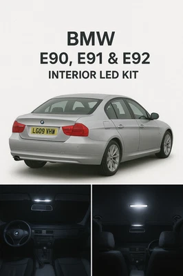 BMW 3 SERIES 16 LED FULL UPGRADE CANBUS ERROR FREE WHITE INTERIOR LIGHT KIT E90 - Image 1 of 4