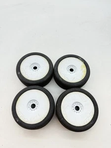 Sweep Micro Contacts EXP 1:8 Scale off road 4 White Mounted Tires 17mm Buggy - Picture 1 of 8