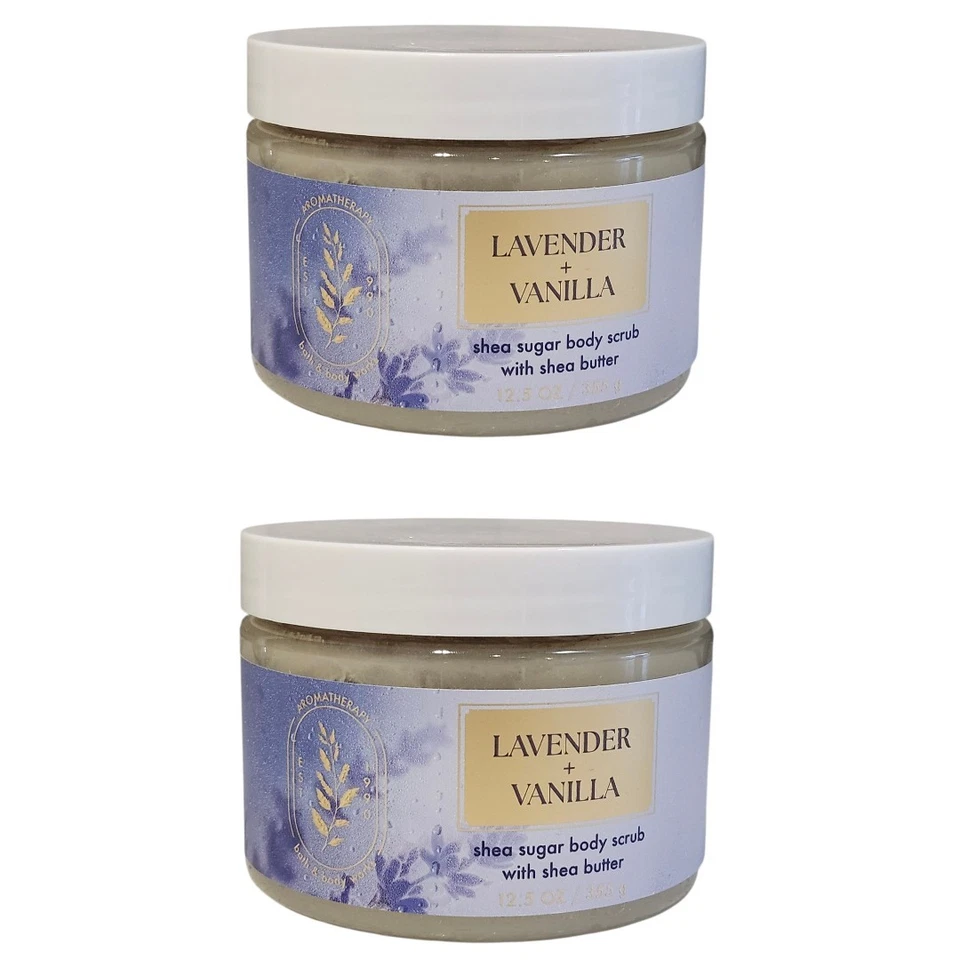 2 Bath and Body Works Aromatherapy LAVENDER VANILLA Shea Sugar Body Scrub 13 oz - Image 1 of 1