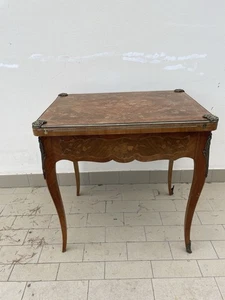 Tavolino antico Da Gioco E da Tric Trac Intarsiato Primi 900 - Foto 1 di 18