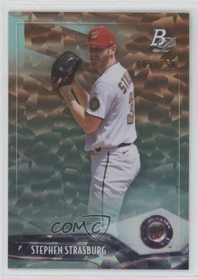 Bowman Platinum Aqua Ice Foilboard 2021 165/250 Stephen Strasburg #31 12w4 Foto 1 de 3
