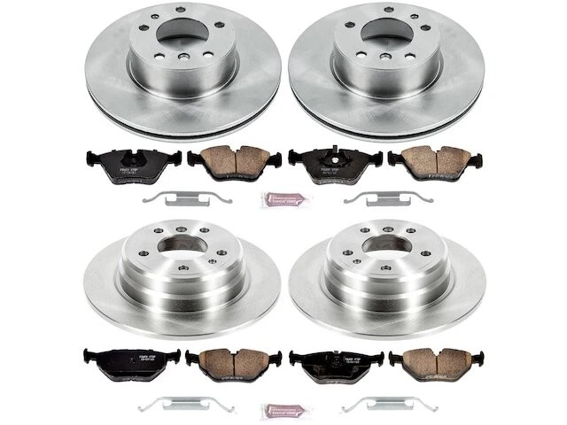 Kit de pastillas de freno y rotor delanteras y traseras para 90-95 BMW 525i 535i 525iT 530i KQ19M6 Foto 1 de 1