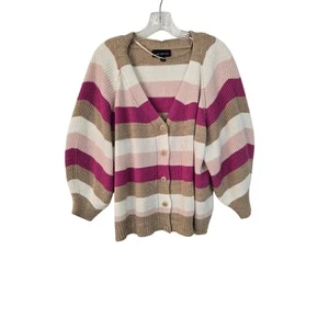 Cárdigan de otoño Lane Bryant multicolor a rayas con botones talla 22/24 - Imagen 1 de 7