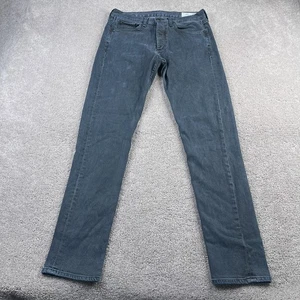 Rag and Bone Jeans Mens 31x32 Grey Fit 2 Slim Low Rise Button Fly Stretch Denim - Picture 1 of 13