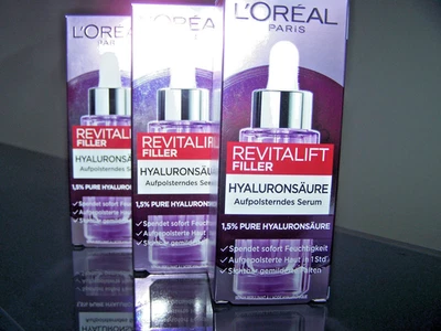 🔝​ 3 x 30 ml LOREAL REVITALIFT FILLER SERUM MIT HYALURONSÄURE🔝​ - Bild 1 von 2