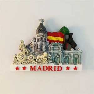 Madrid España Imán Nevera Frigorífico Pegatina Hogar Decoración Resina Recuerdo Regalo - Imagen 1 de 4