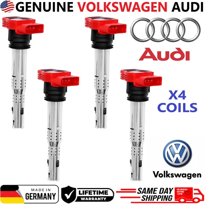 GENUINE VW x4 Ignition Coils For 2005-2016 Volkswagen Audi Porsche, 06E905115E - Image 1 of 4
