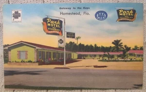 Vendita immobiliare - cartolina pubblicitaria vintage - Park Motel Homestead, Florida - Foto 1 di 2